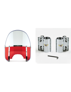 Beaded H-Duty round top/notched red