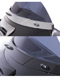 Chr Windshield Screw Cap Kit FLH*96-UP