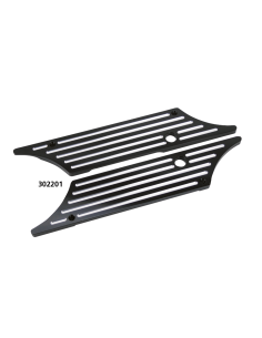 GZP Blck cut billet latch covers FLH/T93