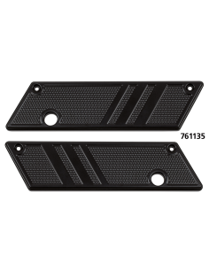 Latch covers black anodised FLH/T93-13