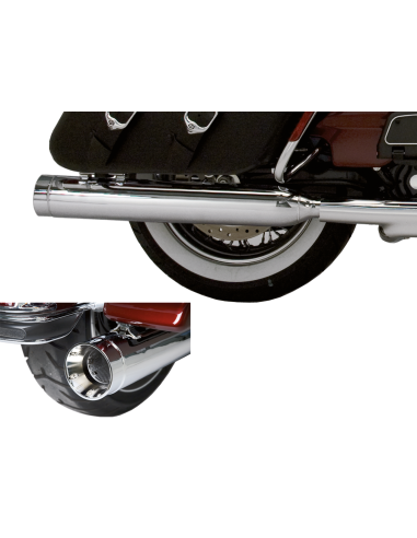 Kerker Stout slip-ons FLH/T95-09 chrome