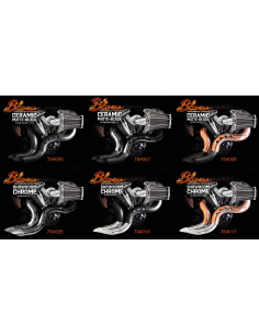 Blow chrome pipes black shields BT84-17