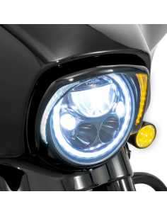 Headlight Bezel black w/amber FLH*14-UP