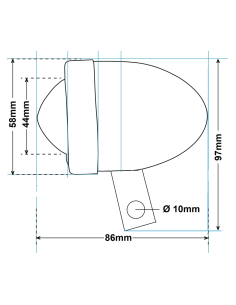 GZP Bullet light red with bracket left s