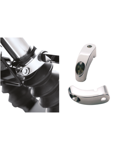CHROME FR T/S MOUNTS 39MM FORKS