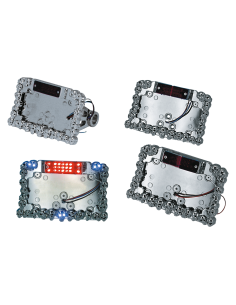 GZP Licenceplate LED chr/w skulls side m