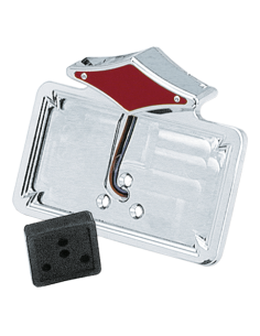 GZP Licensepl.w/diamond LEDlight rubberm