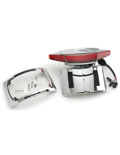 Chrome Pl. Holder/Tail Red FLHT14-Up