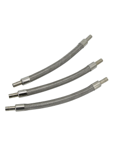 17  braided stainless hose w/pipe end