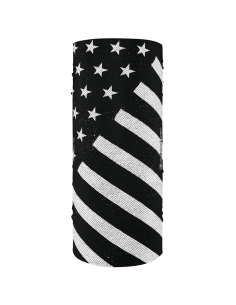 Zan Motley Tube Polyester B&W USA Flag