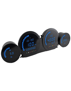 Koso HD-06 Gauge Kit Blue FLH/T14-20