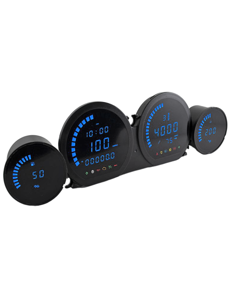 Koso HD-06 Gauge Kit Blue FLH/T14-20