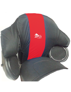 King Tourpak passenger backrest cover, fits 1995-2013 Touring, Black/Red