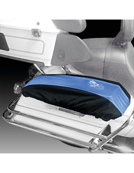 Hard saddle bag lid covers, sold in sets of 2, fits 2014-2023 Touring except 2023 CVO, Black/Blue