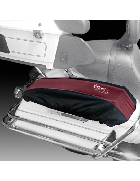 Hard saddle bag lid covers, sold in sets of 2, fits 2014-2023 Touring except 2023 CVO, Black/Burgundy