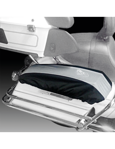 Hard saddle bag lid covers, sold in sets of 2, fits 2014-2023 Touring except 2023 CVO, Black/Grey