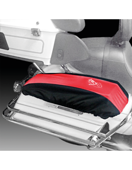 Hard saddle bag lid covers, sold in sets of 2, fits 2014-2023 Touring except 2023 CVO, Black/Red